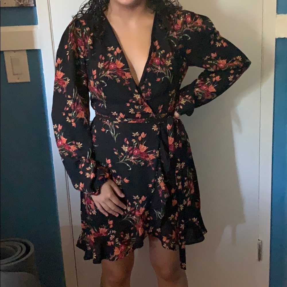 Francesca’s Wrap Around Floral Dress